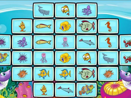 Fish Mahjong - browser game screenshot