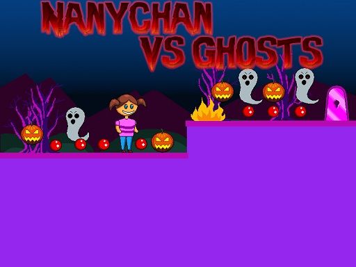 Nanychan vs Ghosts - browser game screenshot
