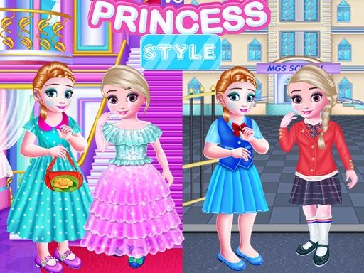 Little Girls School vs PrincessStyle - browser game screenshot