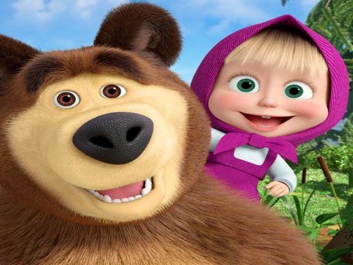 Masha And Bear Jigsaw Puzzle - browser game screenshot