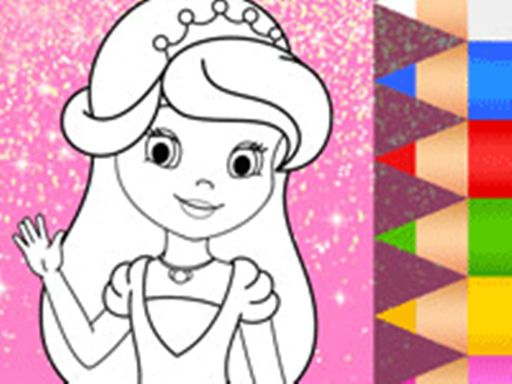 Princess Coloring Glitter - Art Game - browser game screenshot
