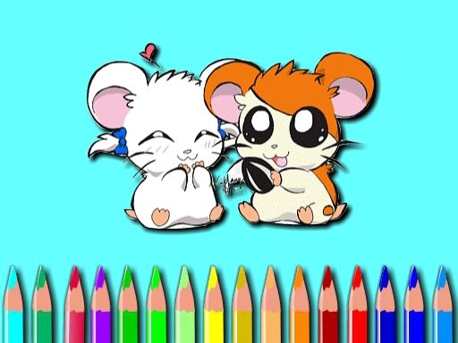 Hamster Coloring Book - browser game screenshot