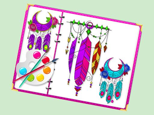 Miraculous Dream Catcher Coloring Book - browser game screenshot