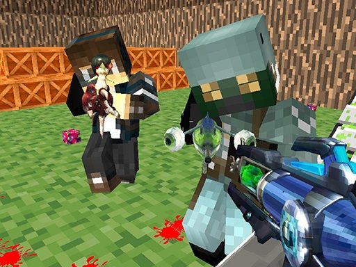 Blocky Gun Paintball - browser game screenshot