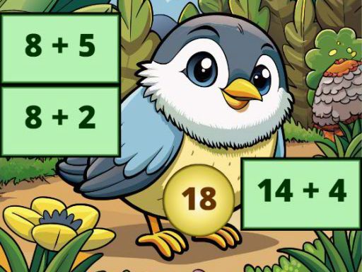 Addition: Bird Image Uncover - browser game screenshot