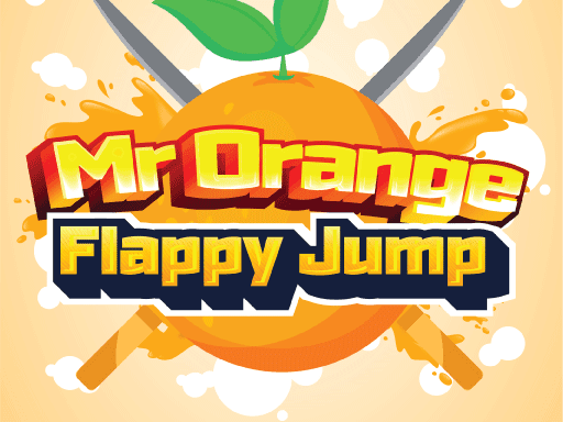 Mr. Orange Flappy Jump - browser game screenshot