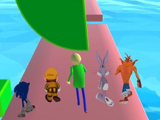 Fun Race 3D - baldi's basics - browser game screenshot