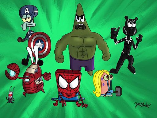 spongebob Superhero - browser game screenshot