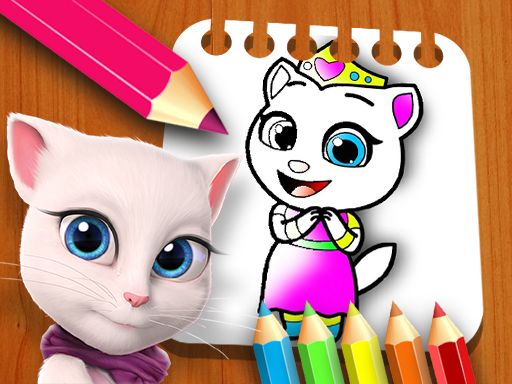 My Angela Talking Coloring Book - browser game screenshot