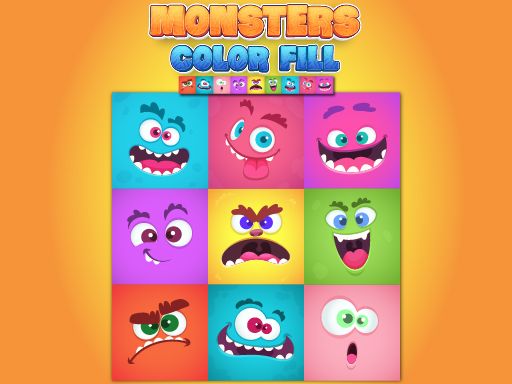 Monsters Color Fill Monsters Color Fill - browser game screenshot