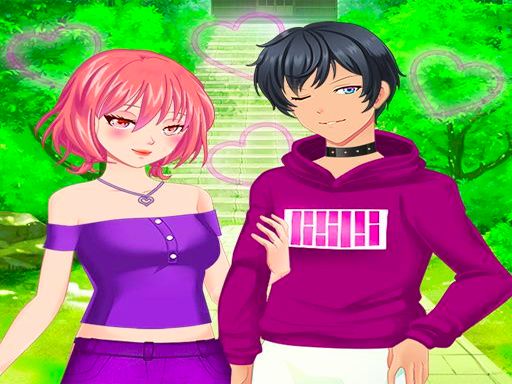 Anime Couples Dress Up Games - browser game screenshot