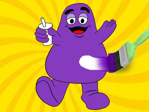 Grimace Shake Coloring Book - browser game screenshot