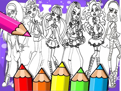 Monster High Coloring Book Monster High Coloring Book - browser game screenshot