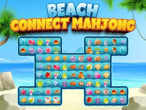 Beach Connect Mahjong - browser game screenshot
