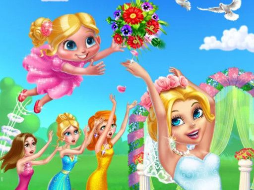 Flower Girl Wedding Day - browser game screenshot