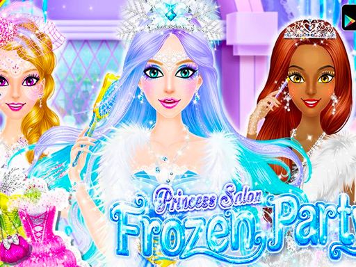 Princess Salon: Frozen Party Princess  - browser game screenshot