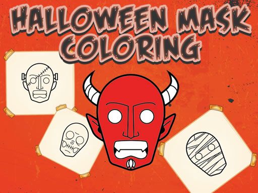 Halloween Mask Coloring Book - browser game screenshot