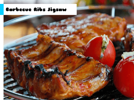Barbecue Ribs Jigsaw - browser game screenshot