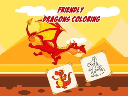Friendly Dragons Coloring Friendly Dragons Coloring - browser game screenshot