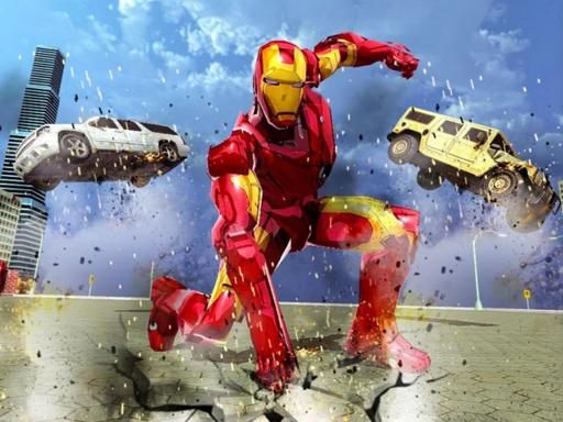 Flying Iron Hero - browser game screenshot