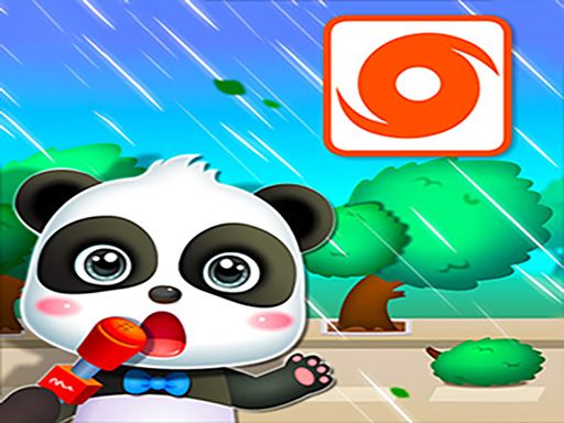 Baby Panda Hurricane Safety - browser game screenshot