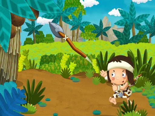 Caveman adventure - browser game screenshot