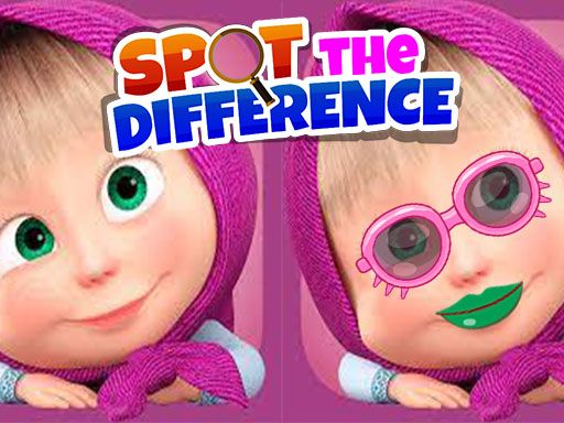 find differences - Masha and bear - browser game screenshot