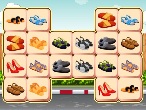 Girls Sandals Mahjong - browser game screenshot