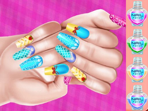 Princess Theme Nail Art DIY - browser game screenshot