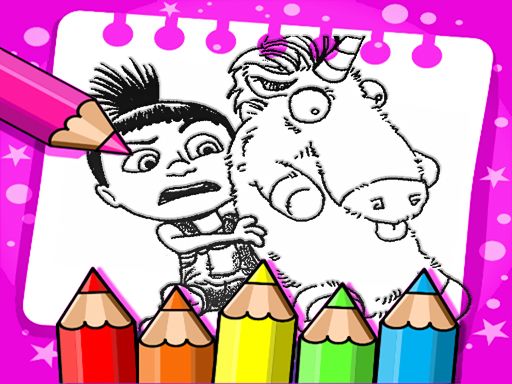 Despicable Me Printable Coloring Book - browser game screenshot