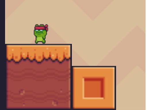 Ninja Frog Adventures - browser game screenshot