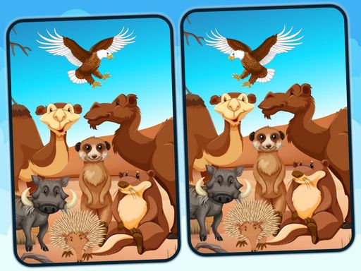 Spot 5 Differences Deserts - browser game screenshot