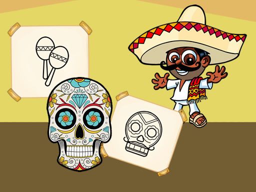 Crazy Mexican Coloring Book - browser game screenshot