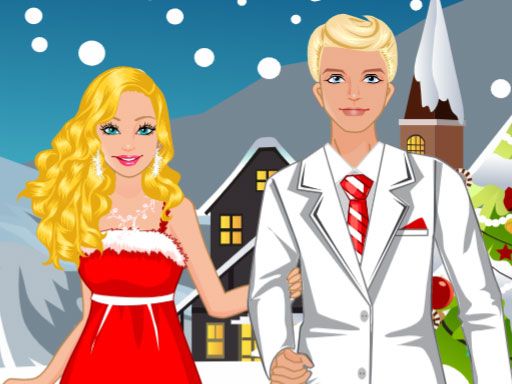 Barbie Christmas Dating - browser game screenshot
