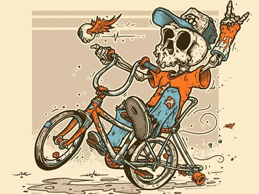 Halloween Bike Ride Jigsaw - browser game screenshot