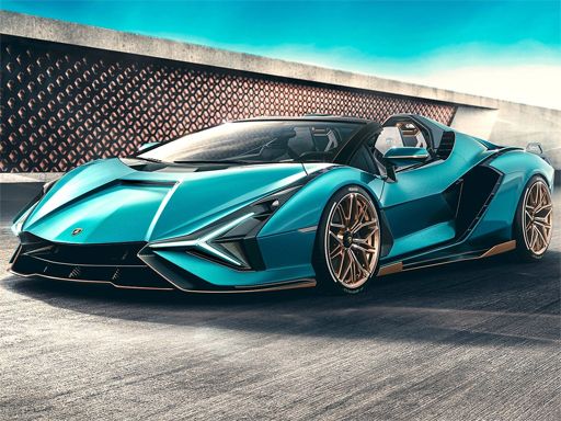 Lamborghini Sian Roadster Puzzle - browser game screenshot