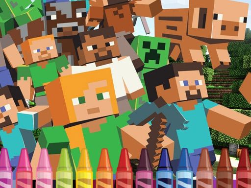 4GameGround - Minecraft Coloring - browser game screenshot
