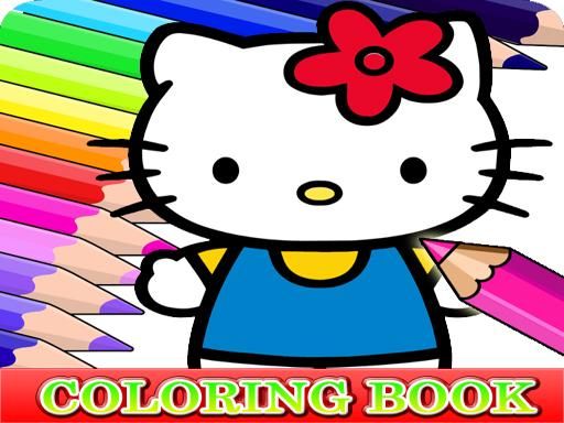 Coloring Book for Hello Kitty Coloring Book for Hello Kitty - browser game screenshot