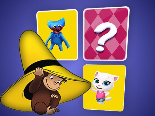Curious George Memory Card Match - browser game screenshot