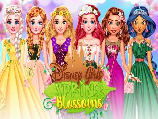 Princess Girls Spring Blossoms Princess Girls Spring Blossoms - browser game screenshot