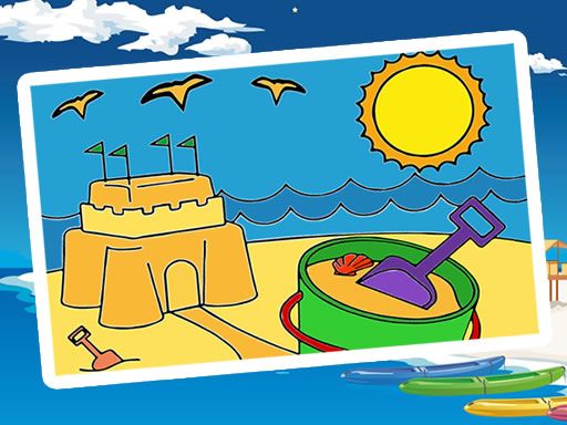 Summer Coloring Pages - browser game screenshot