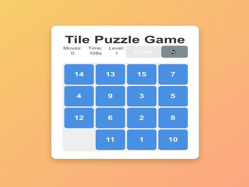 Tile Puzzle Game - browser game screenshot