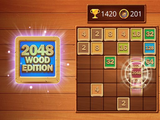 2048 Wooden Edition - browser game screenshot