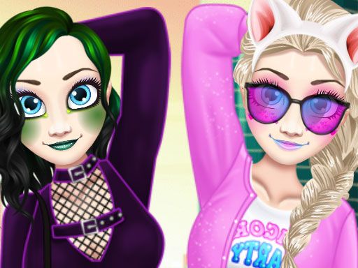 Princess Eliza Soft vs Grunge - browser game screenshot