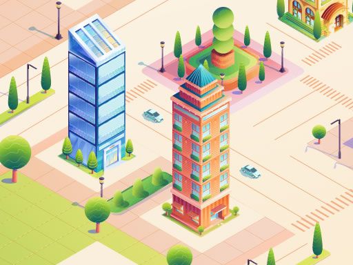 Town Builder - browser game screenshot