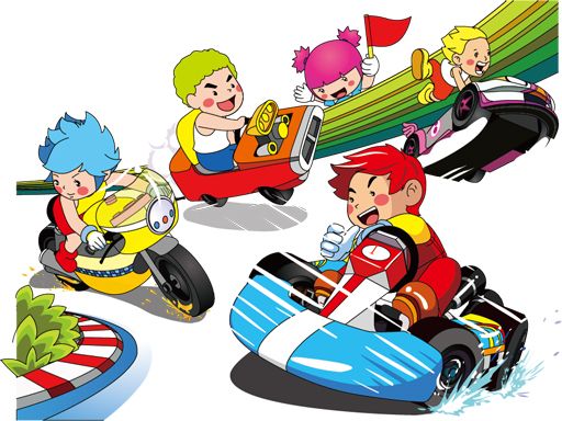 Cartoon Kart Puzzle - browser game screenshot