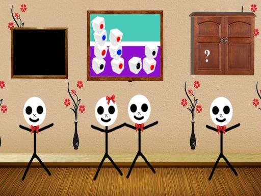 Scary Stickman House Escape - browser game screenshot