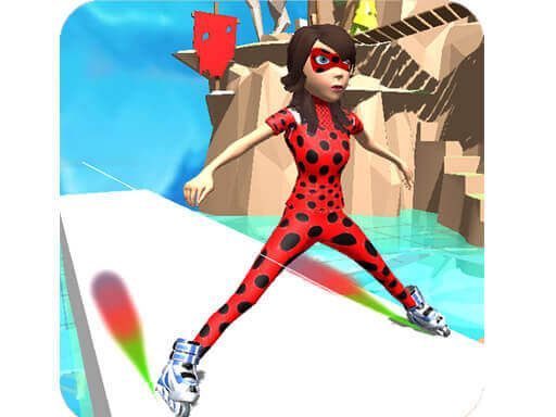 Ladybug Skating Rink Sky - browser game screenshot