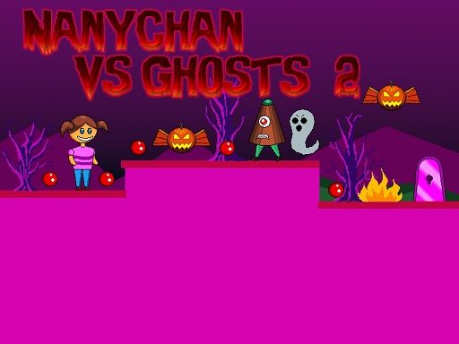 Nanychan vs Ghosts 2 - browser game screenshot