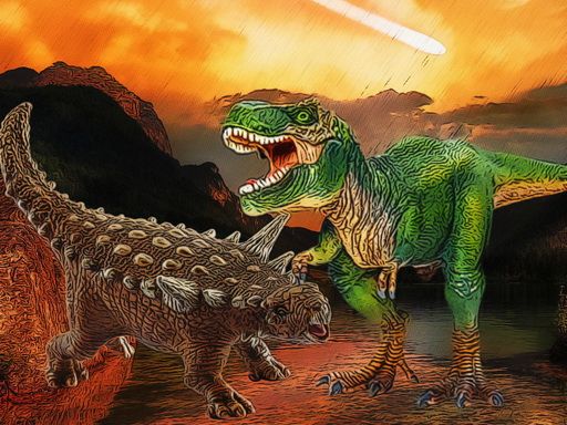 Dinosaurs Fight Jigsaw Dinosaurs Fight Jigsaw - browser game screenshot